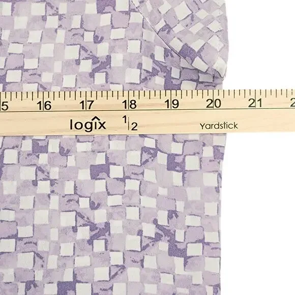 Maurices Women's Flutter Sleeve Blouse Purple Lavender Checkered V Neck Medium - Picture 8 of 8